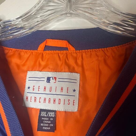 Vintage New York Mets Pullover Windbreaker Jacket XXL Blue & Orange Retro MLB - Picture 3 of 12